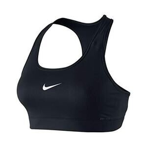 Nike Women's Victory Compression Sports Bra, Black/White, Medium